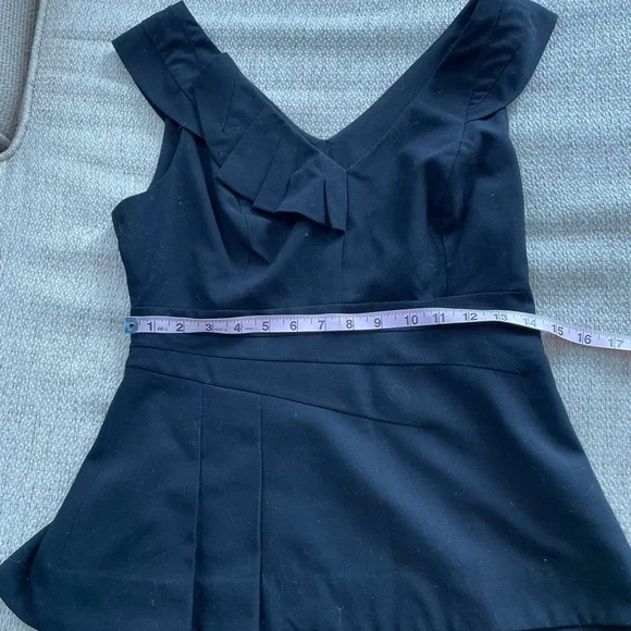 Anthropologie Floreat peplum top 4 Black - Picture 6 of 10